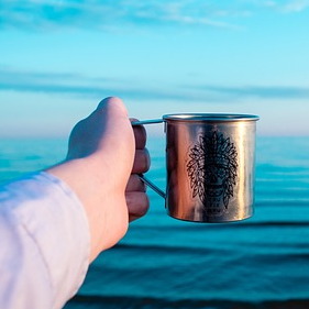 Water Cup and Sea